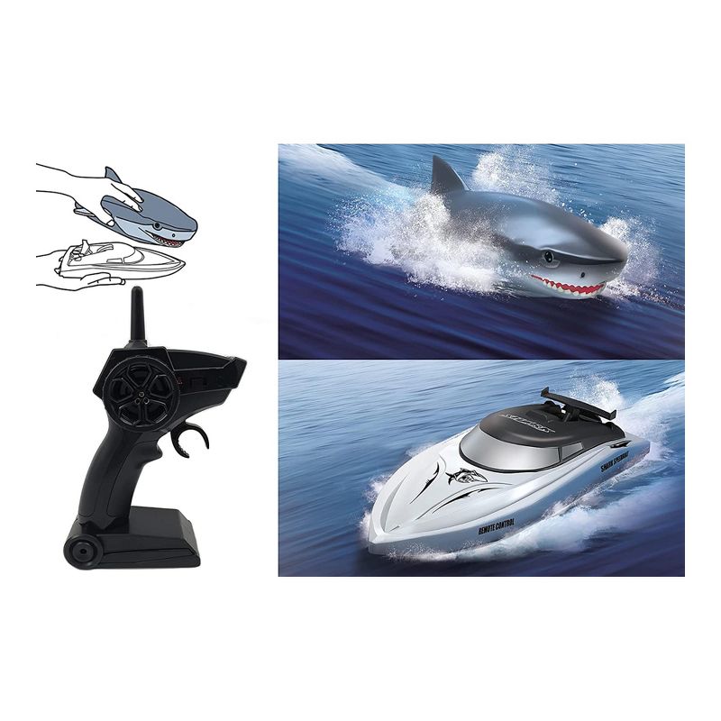 Jupiter Creations,  Shark Boat 2.4G Remote Control Water Toy - sctoyswholesale