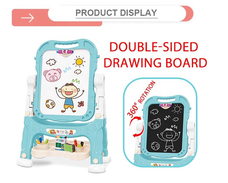Kids Double Side Drawing Board 360 Rotation - sctoyswholesale