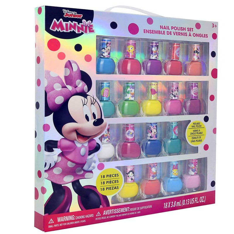 18pc Minnie Mouse Girls Dress Up Non-Toxic Nail Polish Cosmetics Set - sctoyswholesale