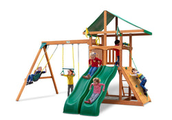 OUTING WITH DUAL SLIDES SWING SET - sctoyswholesale