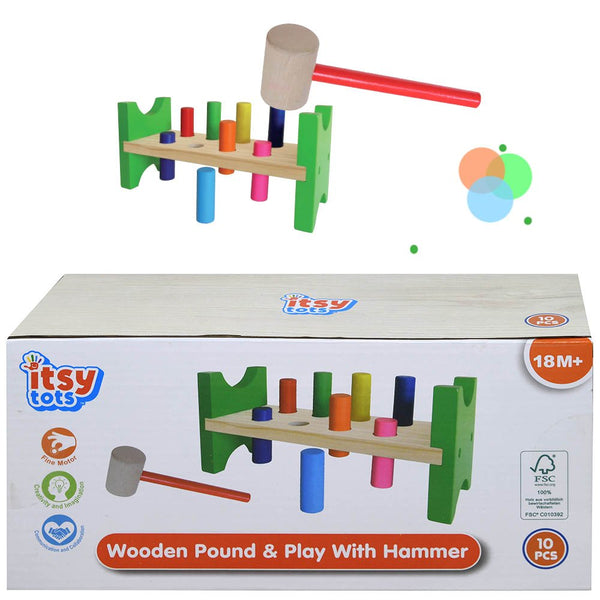 Itsy Tots Wooden Pound N Play with hammer