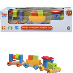 Itsy Tots Colorful Stacking Wooden Block Train