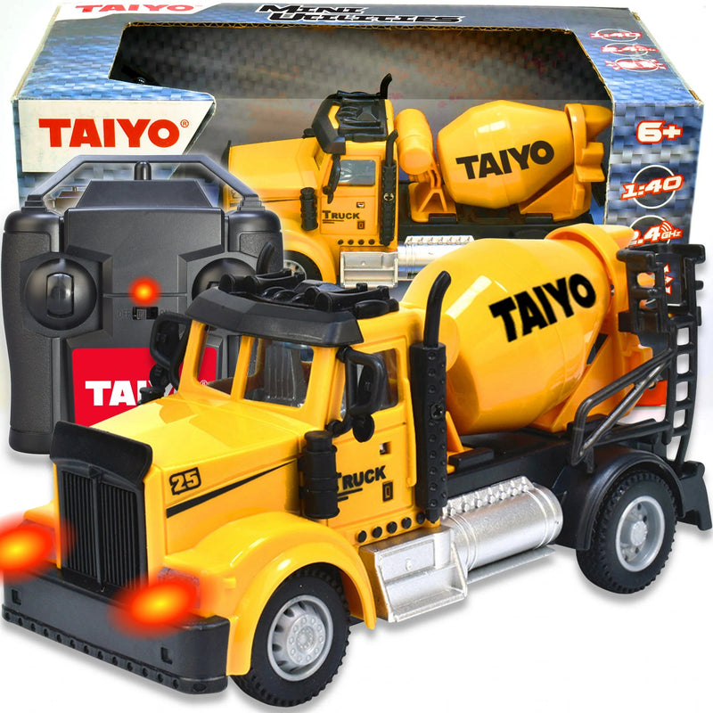 Taiyo RC Cement Mixer Truck, 1:40 Scale Mini - sctoyswholesale