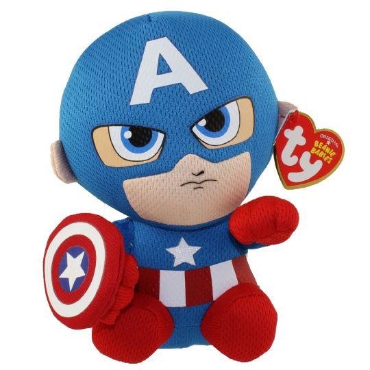 TY Beanie Baby Marvel Captain America Plush Toy (6 inch) - sctoyswholesale