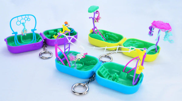 3 Fingerlings Keychain with Working Titer Totter & Figures - sctoyswholesale