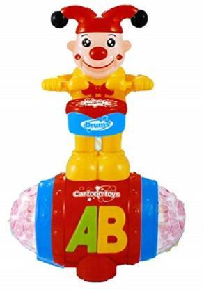 Drumming Clown with Music and Lights for Kids - sctoyswholesale