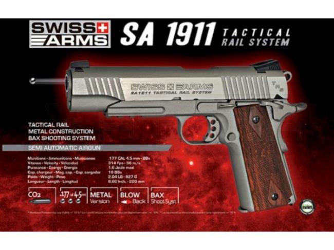 Swiss Arms SA 1911 - Tactical Rail System - sctoyswholesale