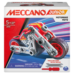 Meccano Junior, Motorbike STEAM Model Building Kit, for Kids Aged 5 and Up - sctoyswholesale