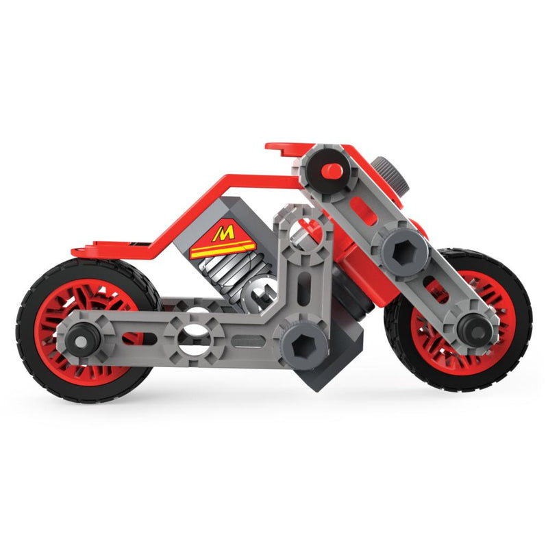 Meccano Junior, Motorbike STEAM Model Building Kit, for Kids Aged 5 and Up - sctoyswholesale