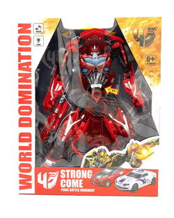 Transformation Car and Robot Toy Set - Red - sctoyswholesale