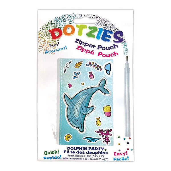 Dotzies Zipper Pouch Kit- Dolphin Party - sctoyswholesale