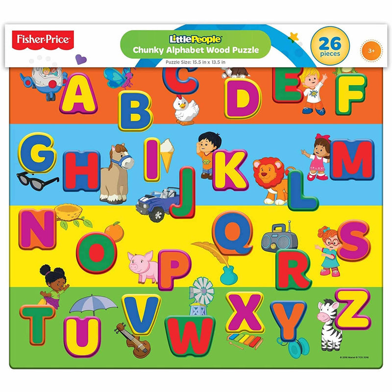 Fisher-Price Little People 27 Piece Chunky ABC Wood Puzzle