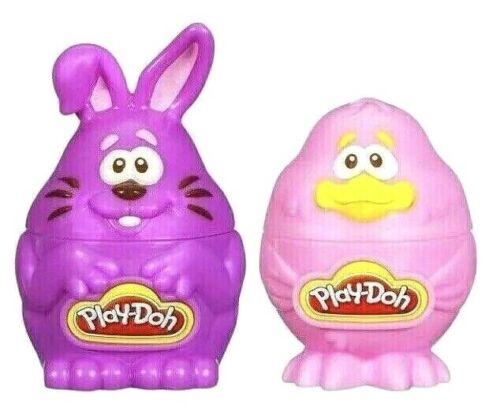 1X Set Play-Doh Compound Purple Bunny & Pink Chick Stampers 3+ Toddler Gift - sctoyswholesale