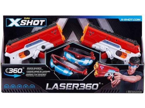Zuru X-Shot Laser360 Double Laser Blaster Pack (2 Laser Blasters, 2 Goggles)